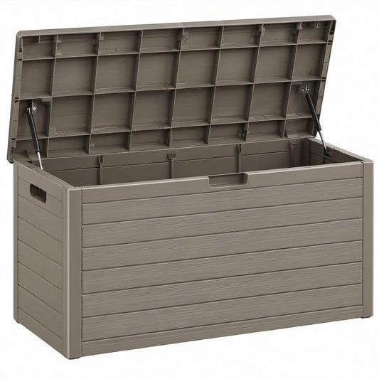 Garten-Aufbewahrungsbox aus Polypropylen in Taupe, 119 x 46 x 60 cm, 270 L