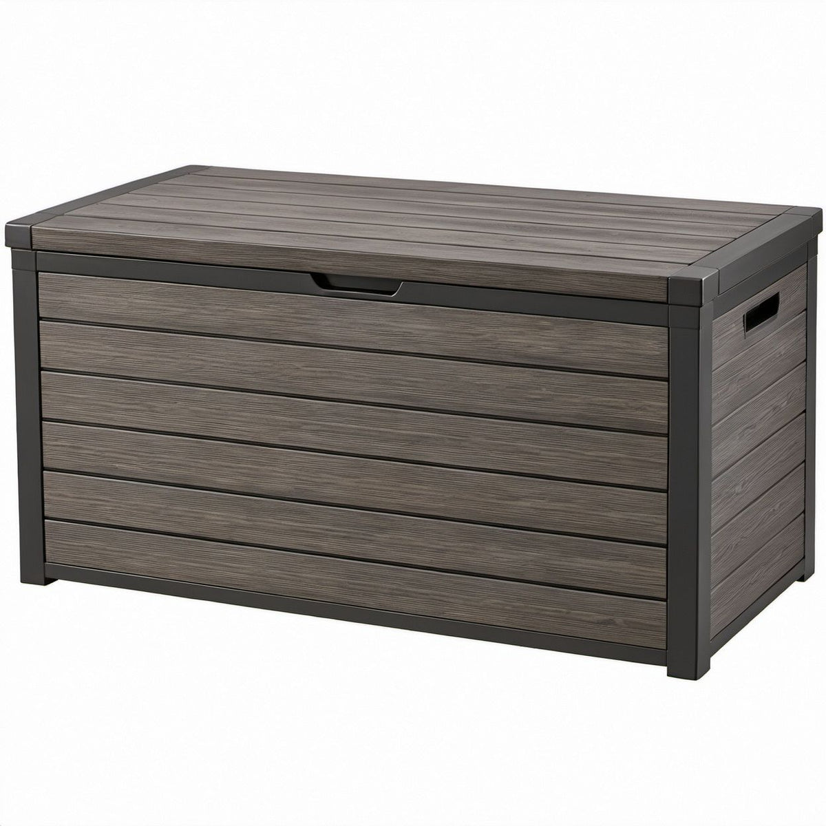 Rechteckige Auflagenbox aus Polypropylen, Anthrazit, 120 x 60 x 63 cm, 450 l
