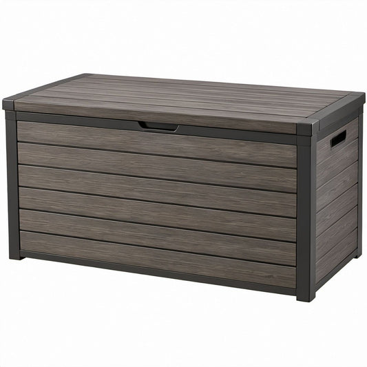 Rechteckige Auflagenbox aus Polypropylen, Anthrazit, 120 x 60 x 63 cm, 450 l